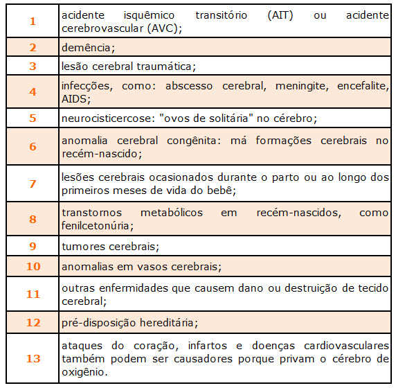 CAUSAS DA EPILEPSIA